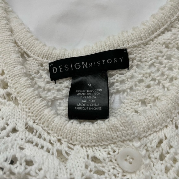 Design History Knitted Sleeveless Blouse White for Women M - Picture 4 of 10